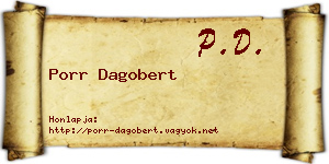 Porr Dagobert névjegykártya